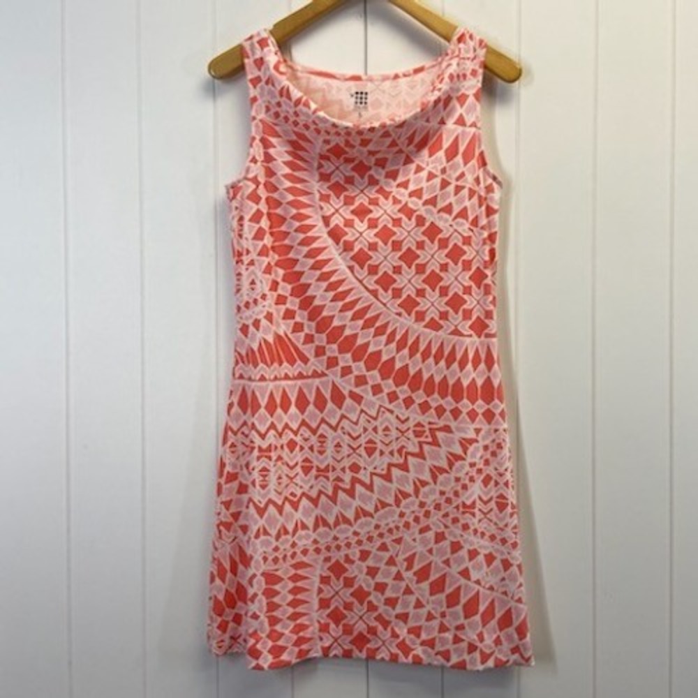 Title Nine Athleisure Breeze Sleeveless Dress Womens Size S Preppy Geometric